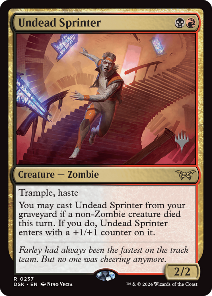 Undead Sprinter (PPDSK-237) [Duskmourn: House of Horror Promos] Foil MTG Single Wizards of the Coast