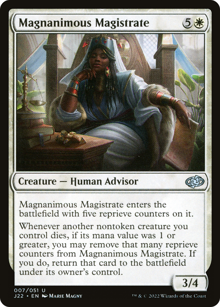 Magnanimous Magistrate (J22-007) [Jumpstart 2022] MTG Single Wizards of the Coast