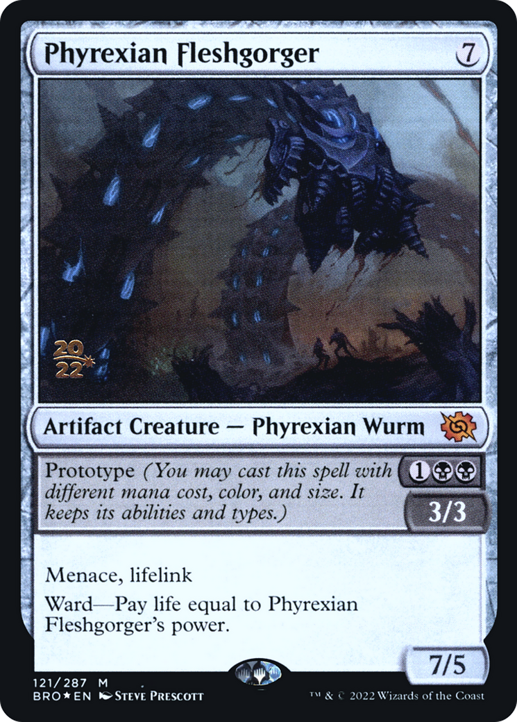 Phyrexian Fleshgorger (PRE-121S) [The Brothers' War Promos] Foil MTG Single Wizards of the Coast