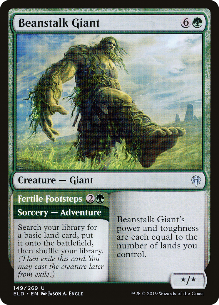 Beanstalk Giant // Fertile Footsteps (ELD-149) [Throne of Eldraine] Foil MTG Single Wizards of the Coast