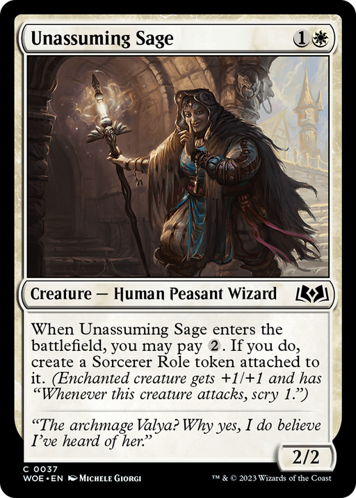 Unassuming Sage (WOE-037) [Wilds of Eldraine] MTG Single Wizards of the Coast