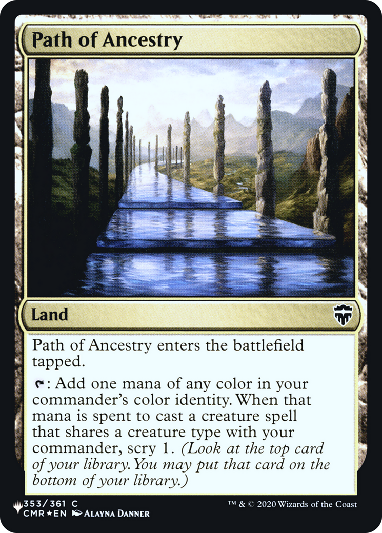 Path of Ancestry (LIST-CMR-353) [Mystery Booster] The List Foil MTG Single Wizards of the Coast