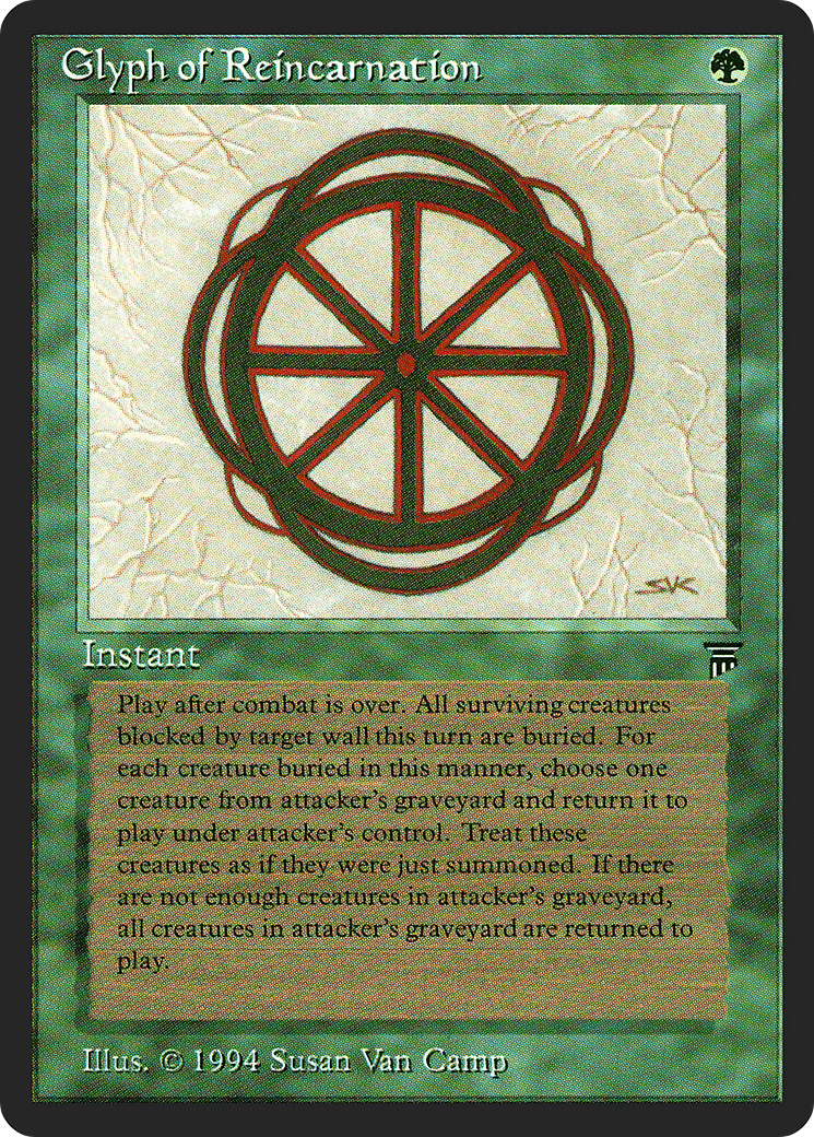 Glyph of Reincarnation (LEG-) [Oldschool] Legends MTG Single Wizards of the Coast