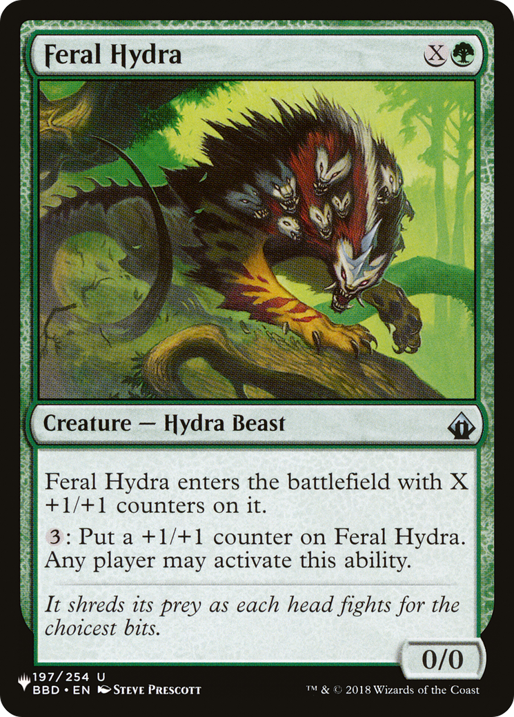 Feral Hydra (LIST-BBD-197) [Mystery Booster] The List MTG Single Wizards of the Coast