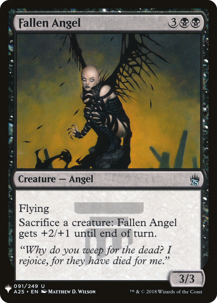 Fallen Angel (LIST-A25-91) [Mystery Booster] The List MTG Single Wizards of the Coast