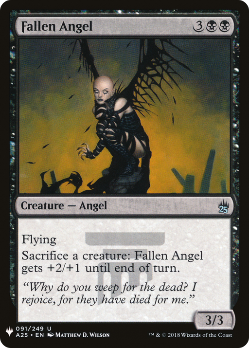 Fallen Angel (LIST-A25-91) [Mystery Booster] The List MTG Single Wizards of the Coast