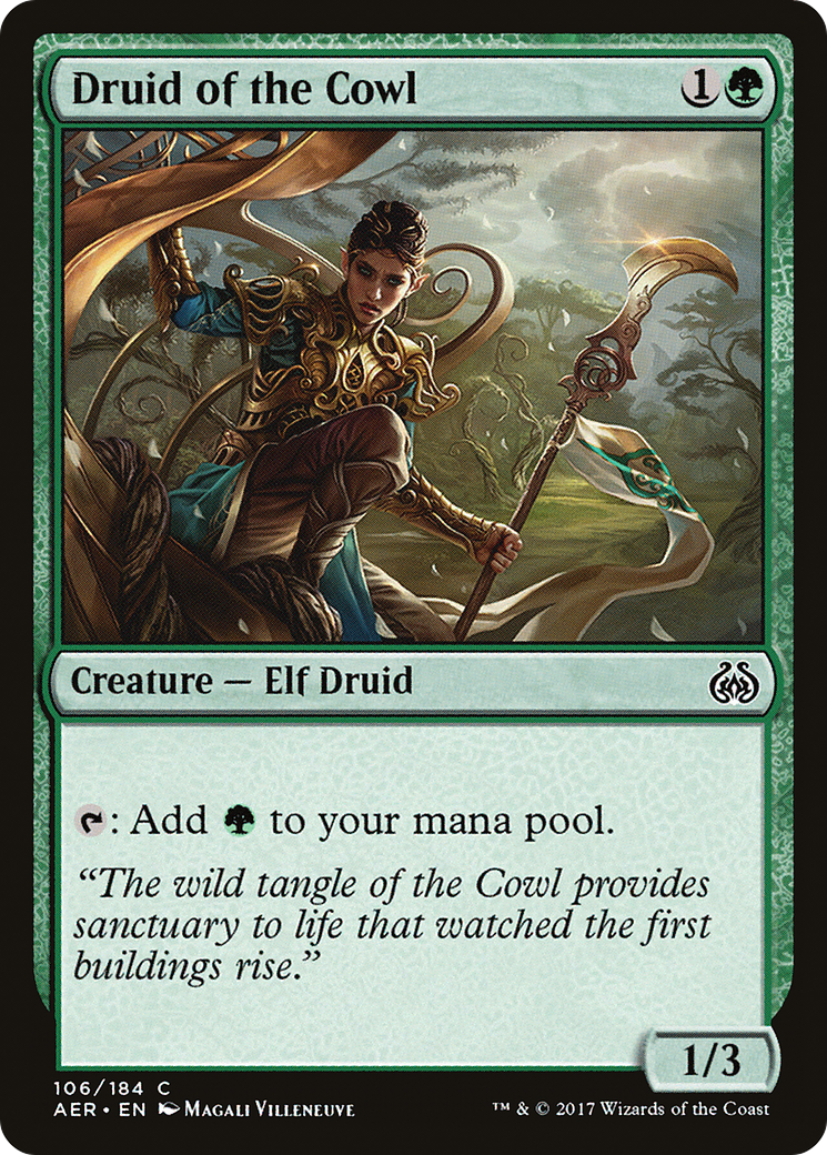 Druid of the Cowl (AER-106) [Aether Revolt] Foil MTG Single Wizards of the Coast