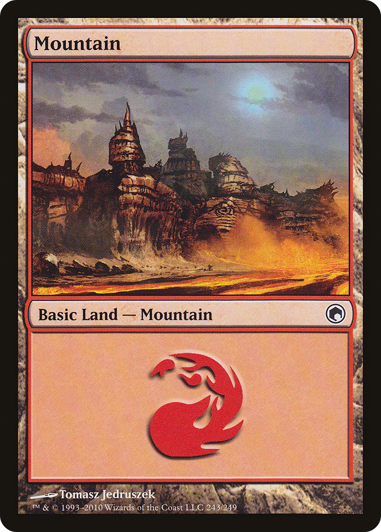 Mountain (243) (SOM-243) [Scars of Mirrodin] MTG Single Wizards of the Coast