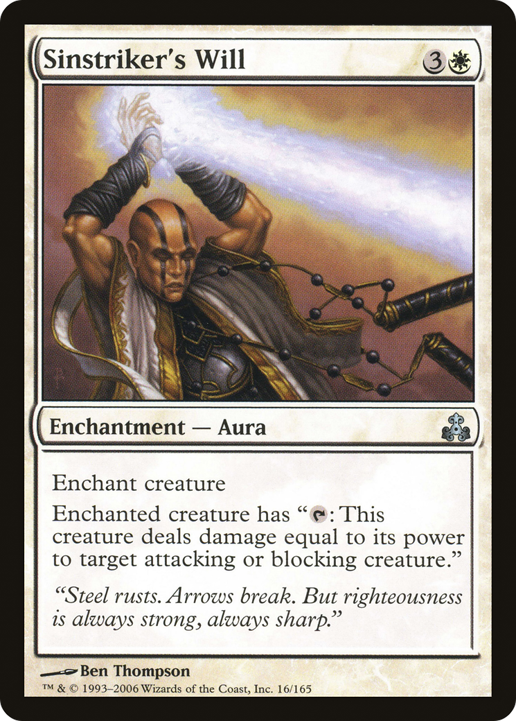 Sinstriker's Will (GPT-016) [Guildpact] Foil MTG Single Wizards of the Coast