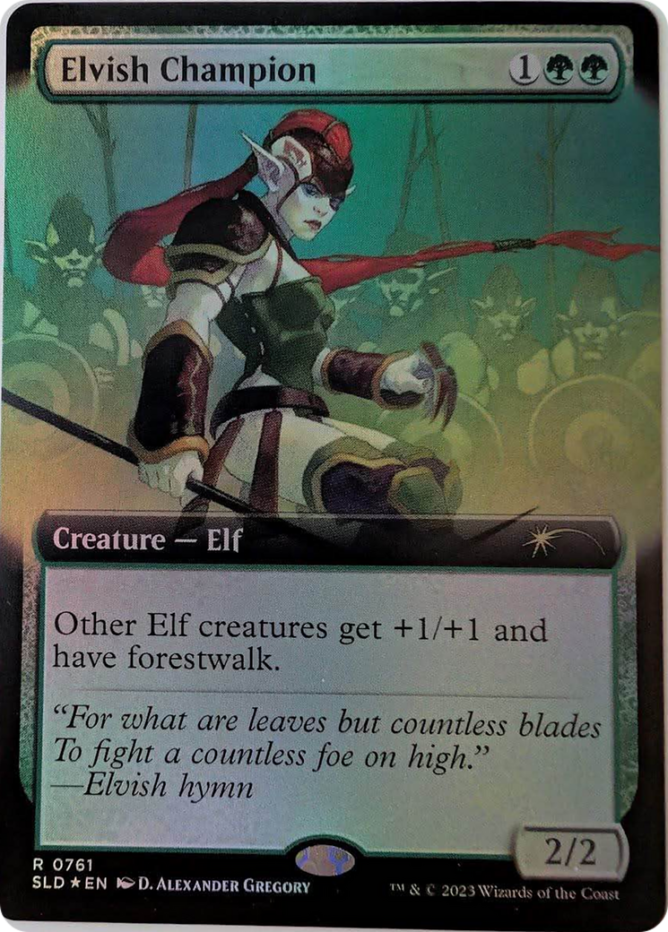 Elvish Champion (SLD-761) [Secret Lair] Drop (Extended Art) Foil MTG Single Wizards of the Coast