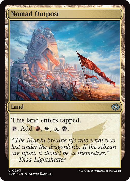 Nomad Outpost (TDM-263) [Tarkir: Dragonstorm] MTG Single Wizards of the Coast
