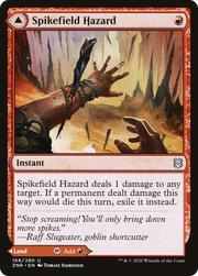 Spikefield Hazard // Spikefield Cave (ZNR-166) [Zendikar Rising] Foil MTG Single Wizards of the Coast