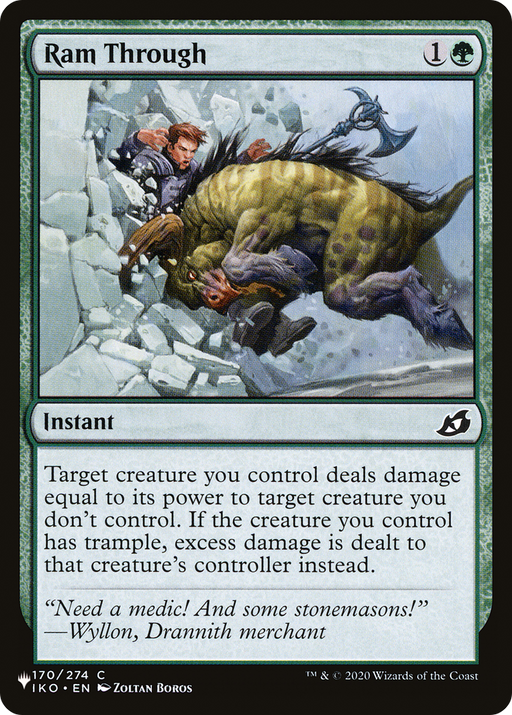 Ram Through (LIST-IKO-170) [Mystery Booster] The List MTG Single Wizards of the Coast
