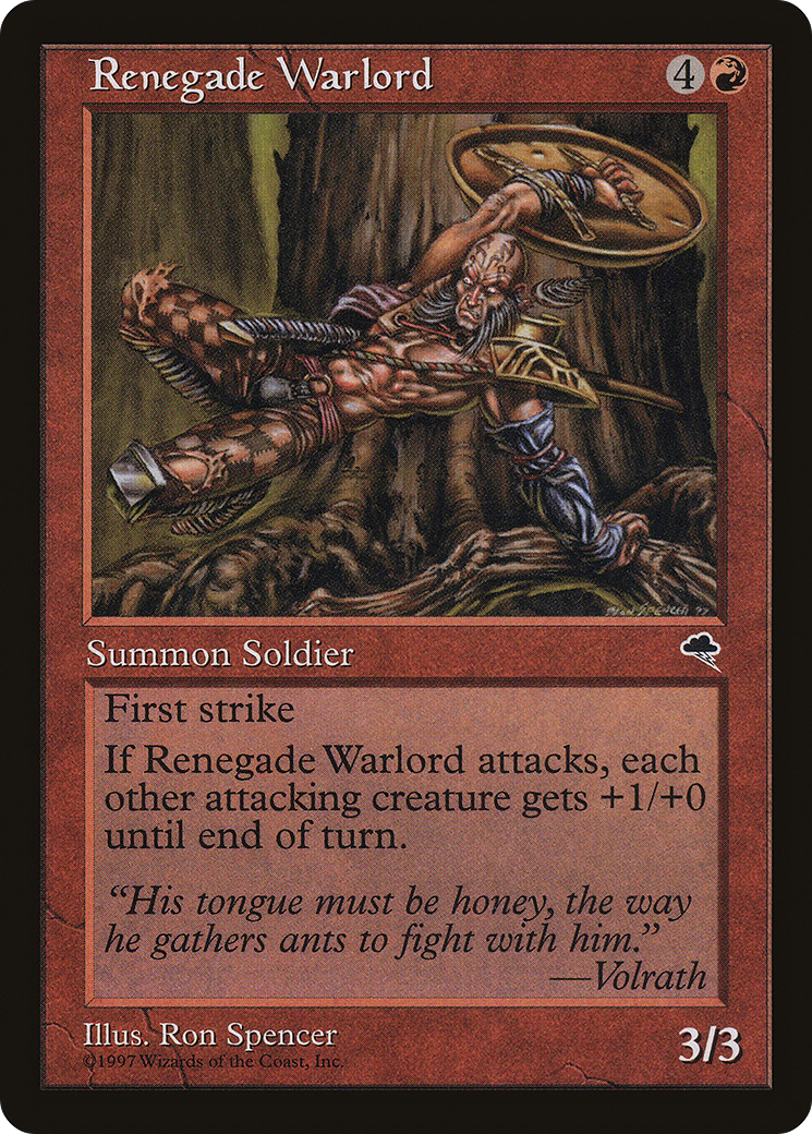 Renegade Warlord (TMP-197) [Tempest] MTG Single Wizards of the Coast
