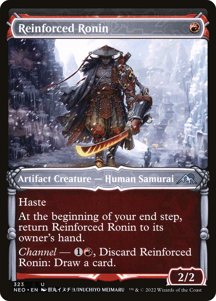 Reinforced Ronin (NEO-323) [Kamigawa: Neon Dynasty] (Showcase) Foil MTG Single Wizards of the Coast