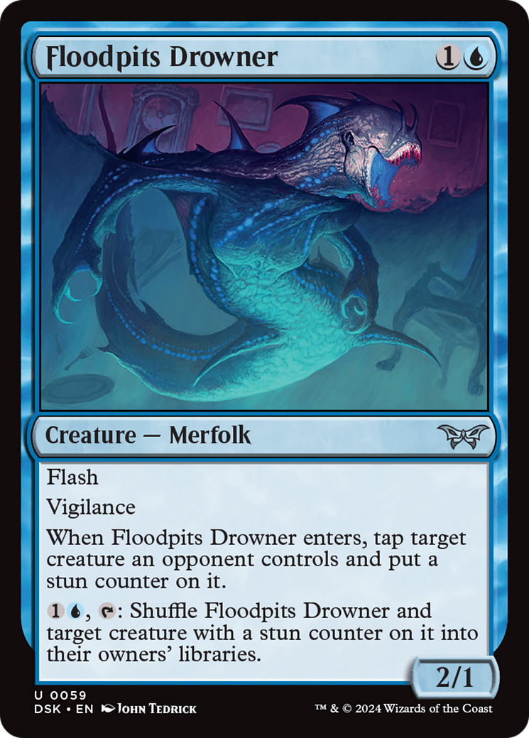 Floodpits Drowner (DSK-059) [Duskmourn: House of Horror] Foil MTG Single Wizards of the Coast
