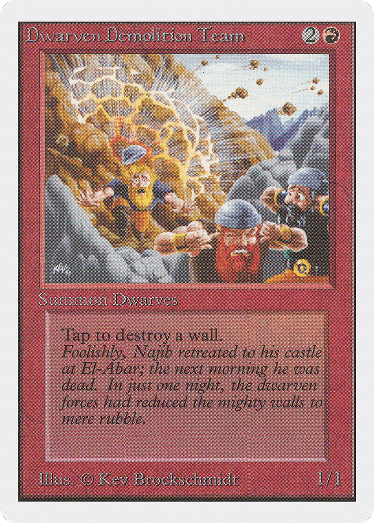 Dwarven Demolition Team (2ED-143) [Oldschool] Unlimited Edition MTG Single Wizards of the Coast