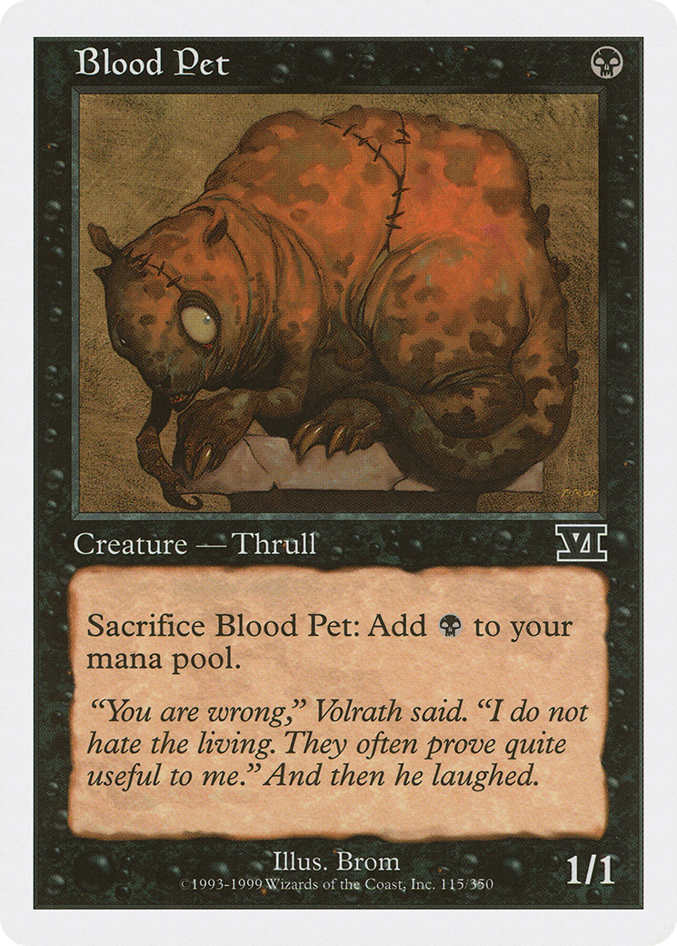 Blood Pet (6ED-115) [Classic Sixth Edition] MTG Single Wizards of the Coast