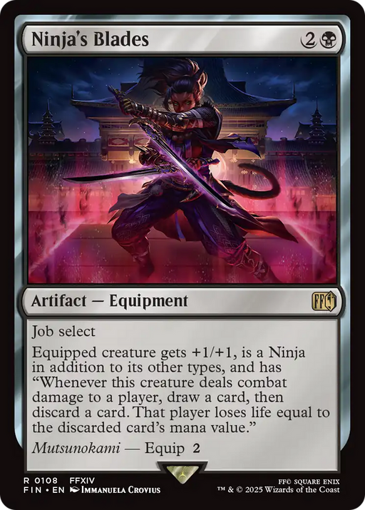 Ninja's Blades (FIN-108) [FINAL FANTASY] Foil MTG Single Wizards of the Coast