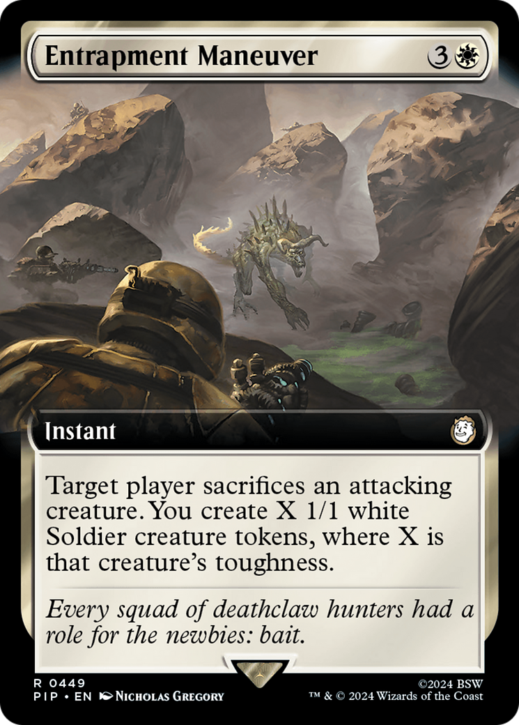Entrapment Maneuver (PIP-449) [Fallout] (Extended Art) Foil MTG Single Wizards of the Coast