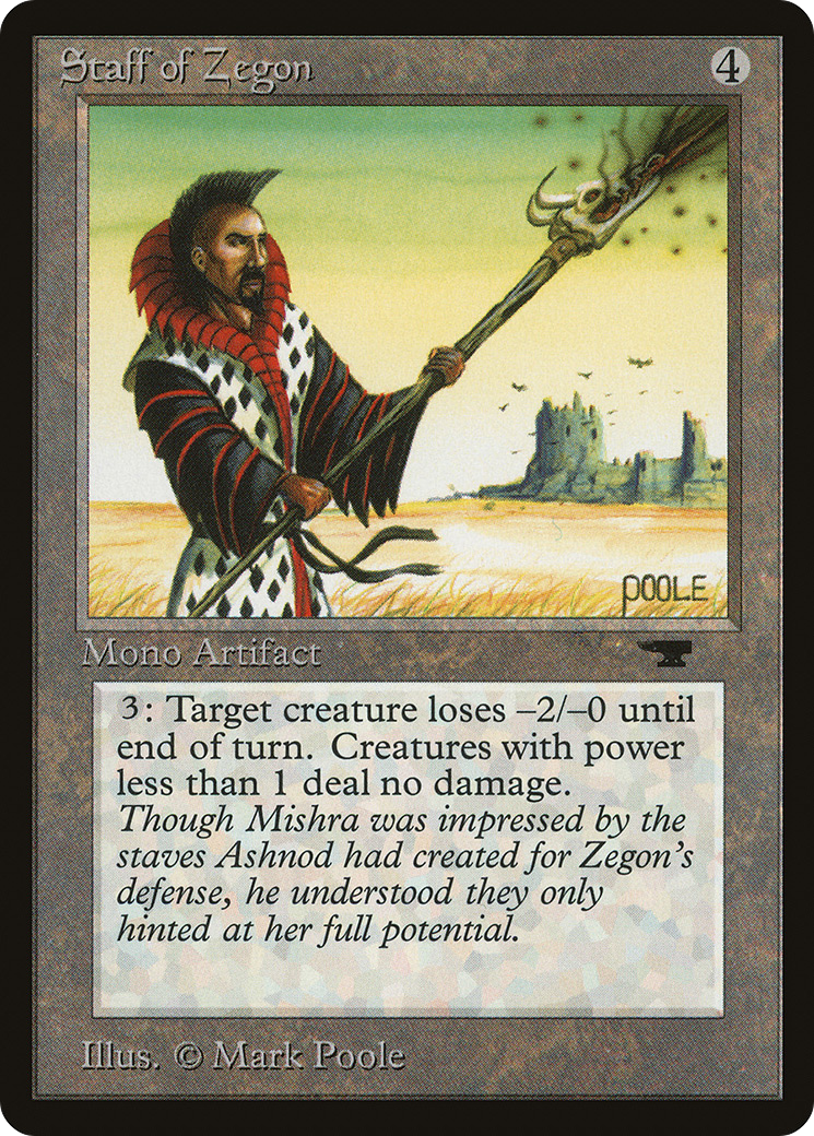 Staff of Zegon (ATQ-065) [Oldschool] Antiquities MTG Single Wizards of the Coast
