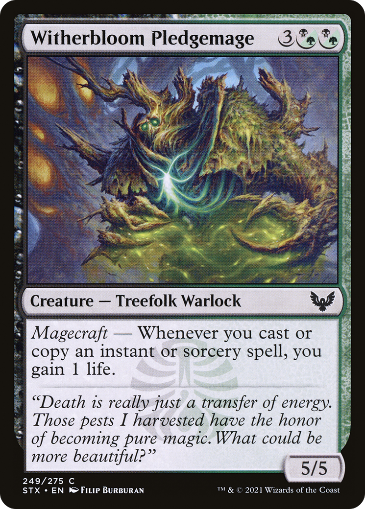 Witherbloom Pledgemage (STX-249) [Strixhaven: School of Mages] MTG Single Wizards of the Coast