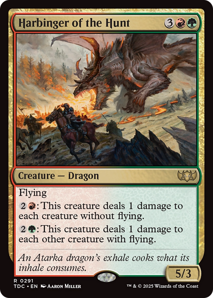 Harbinger of the Hunt (TDC-291) [Commander: Tarkir: Dragonstorm] MTG Single Wizards of the Coast
