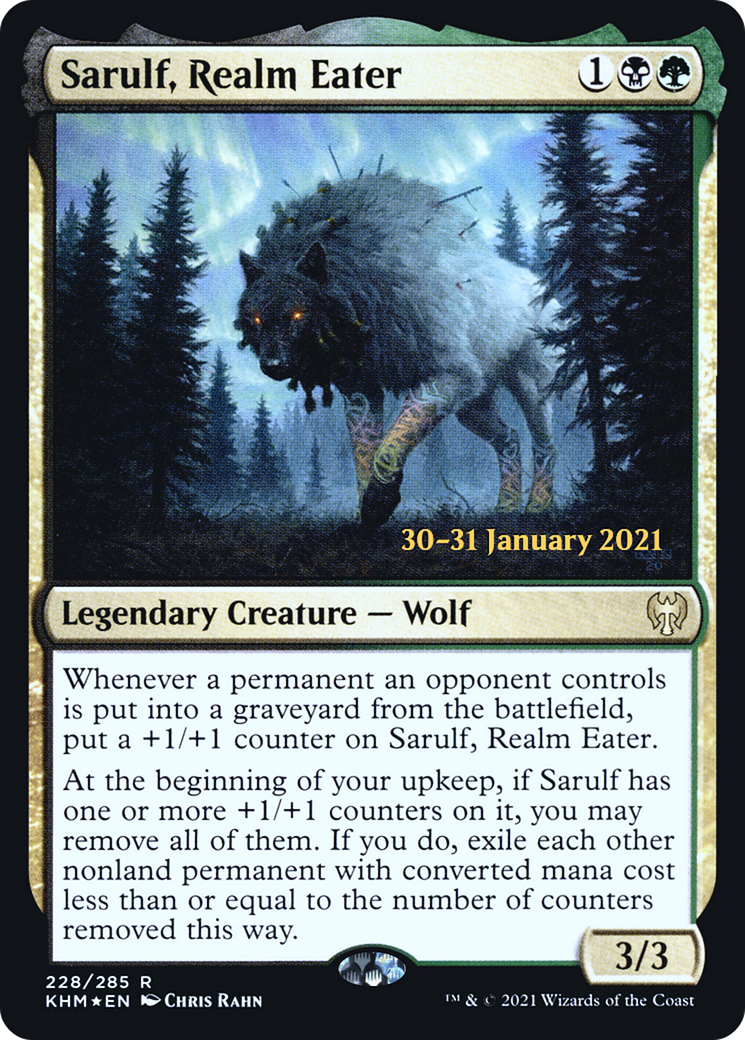 Sarulf, Realm Eater (PRE-228) [Kaldheim Promos] Foil MTG Single Wizards of the Coast