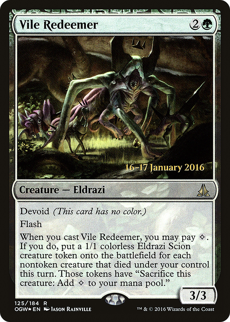 Vile Redeemer (PRE-125) [Oath of the Gatewatch Promos] Foil MTG Single Wizards of the Coast