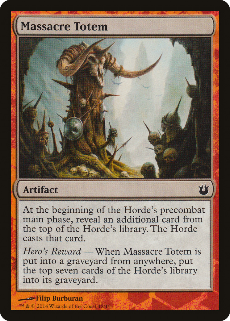 Massacre Totem (HERO-) [Battle the Horde] MTG Single Wizards of the Coast