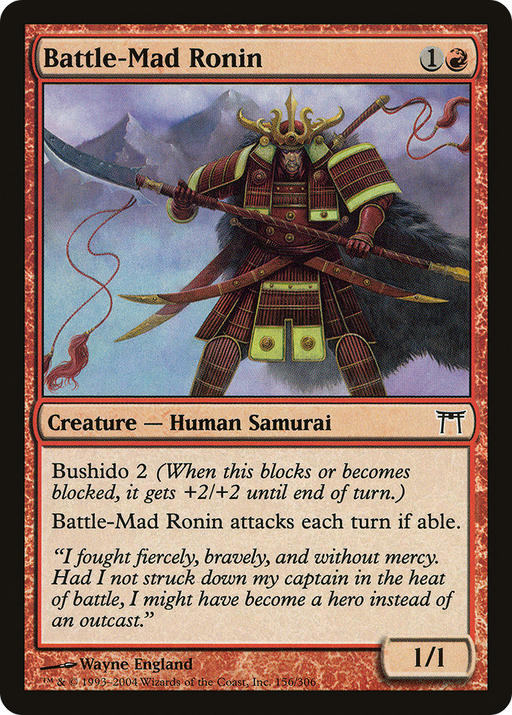 Battle-Mad Ronin (CHK-156) [Champions of Kamigawa] MTG Single Wizards of the Coast