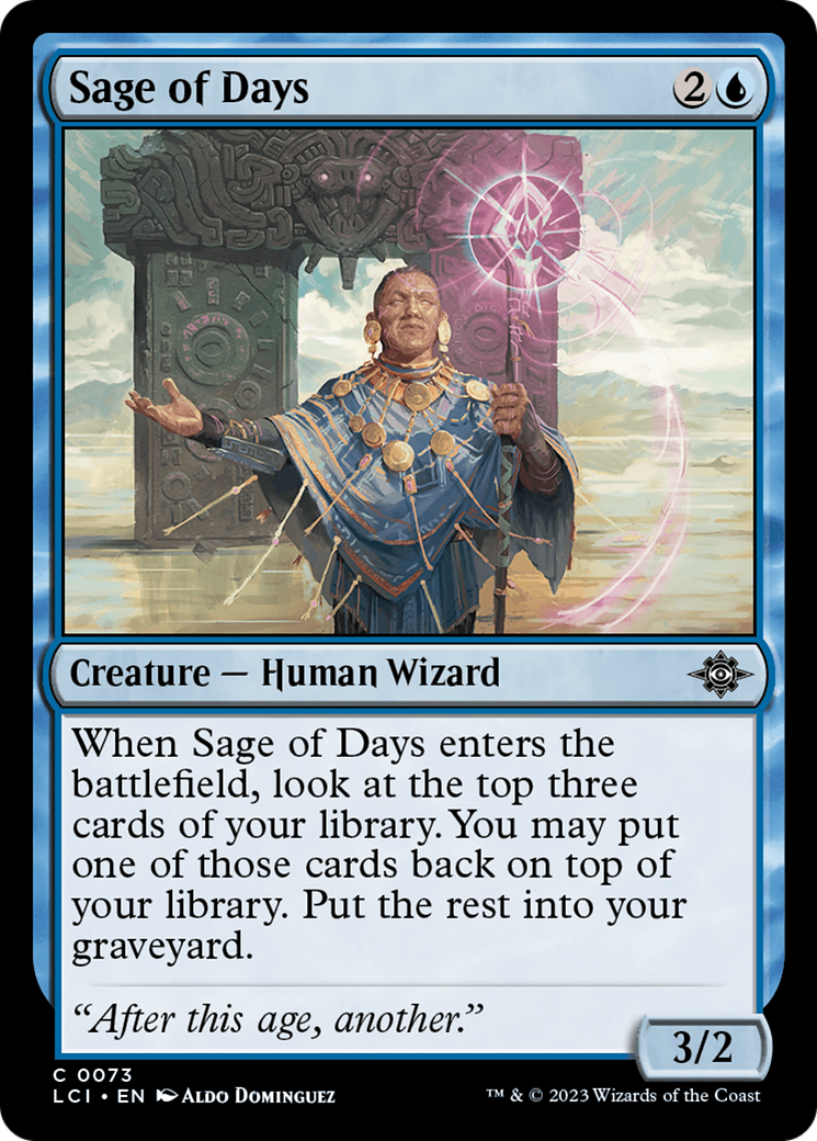 Sage of Days (LCI-073) [The Lost Caverns of Ixalan] MTG Single Wizards of the Coast
