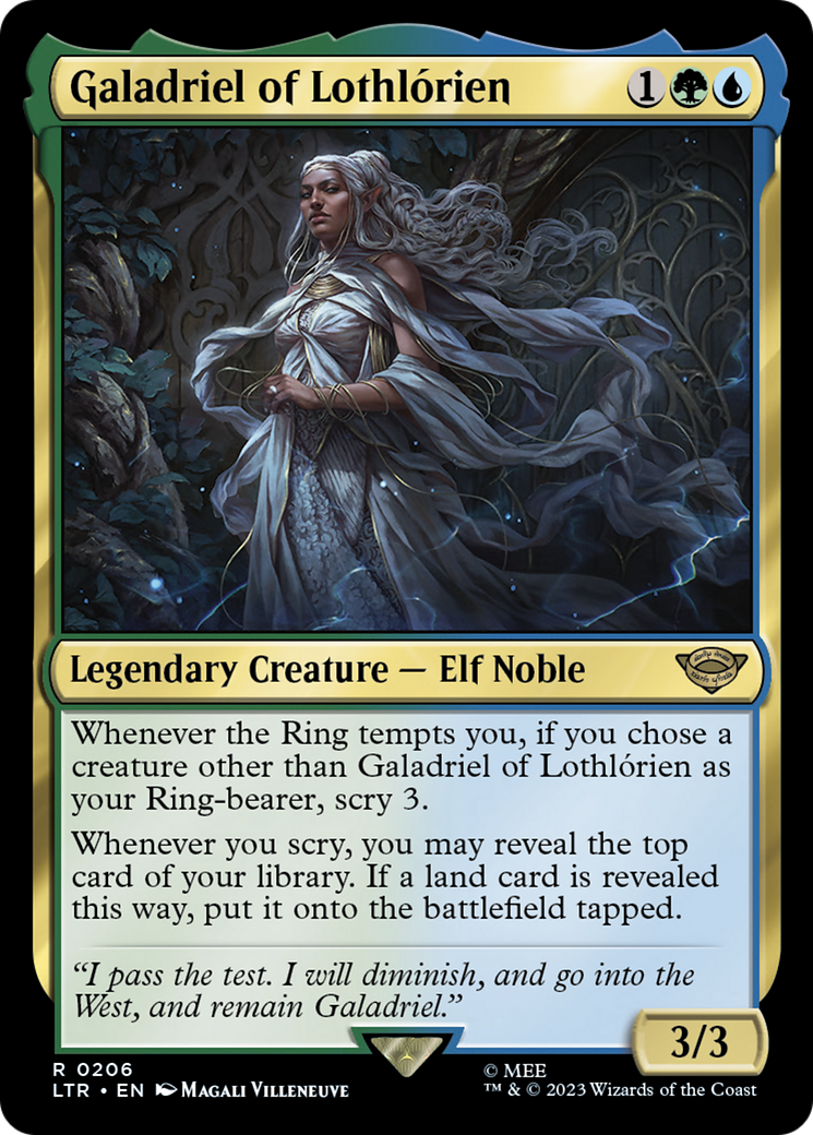 Galadriel of Lothlorien (LTR-206) [The Lord of the Rings: Tales of Middle-earth] Foil MTG Single Wizards of the Coast