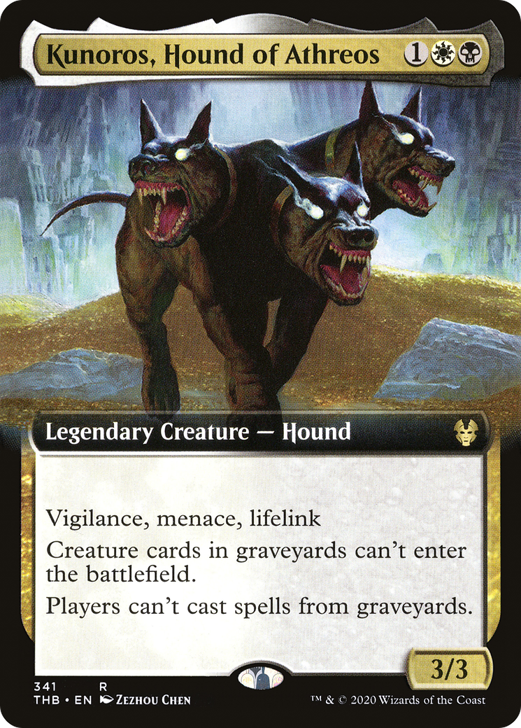 Kunoros, Hound of Athreos (THB-341) [Theros Beyond Death] (Extended Art) Foil MTG Single Wizards of the Coast