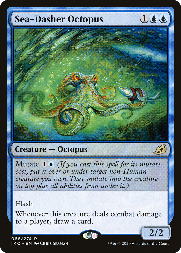 Sea-Dasher Octopus (IKO-066) [Ikoria: Lair of Behemoths] Foil MTG Single Wizards of the Coast
