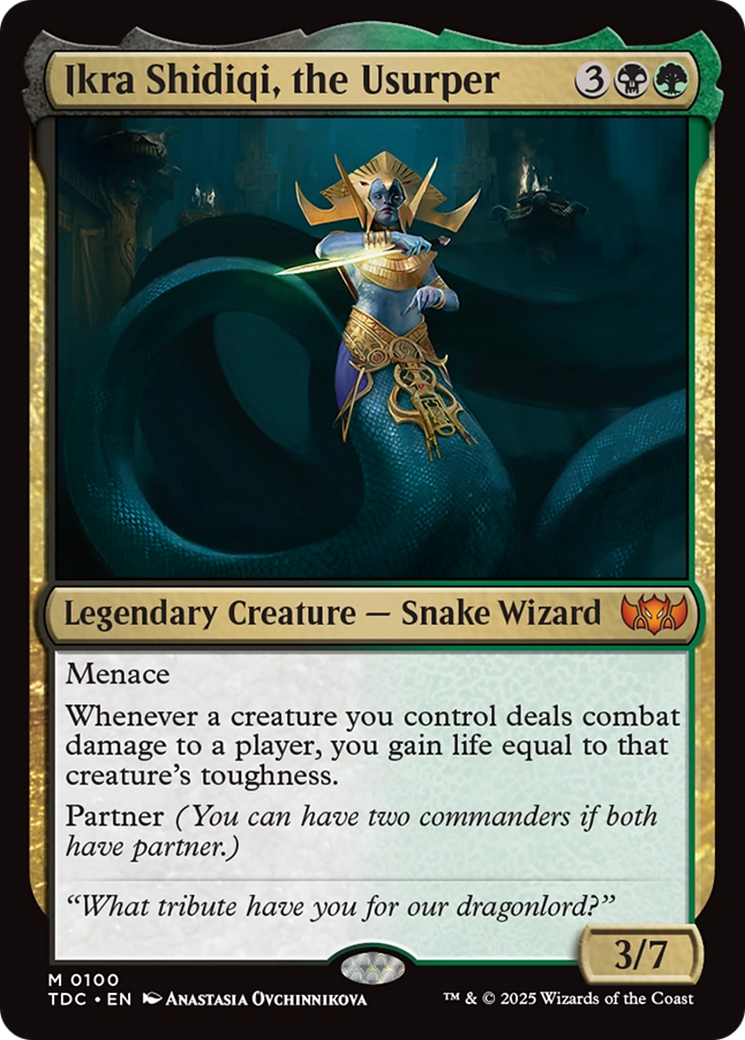 Ikra Shidiqi, the Usurper (TDC-100) [Commander: Tarkir: Dragonstorm] MTG Single Wizards of the Coast