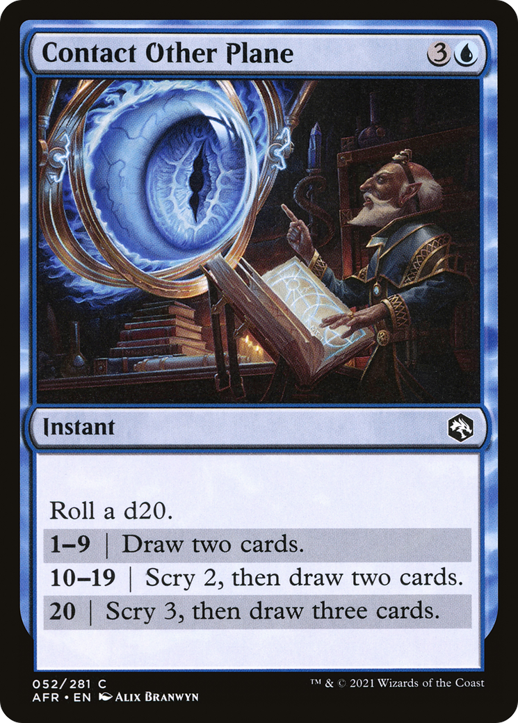 Contact Other Plane (AFR-052) [Adventures in the Forgotten Realms] MTG Single Wizards of the Coast
