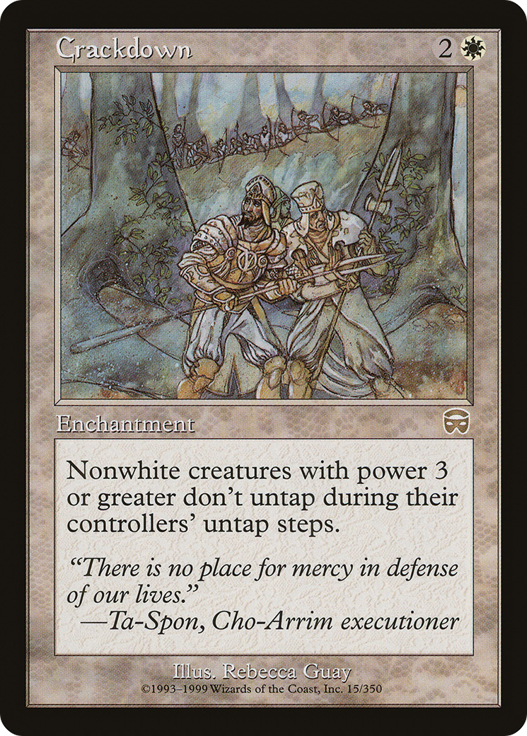 Crackdown (MMQ-015) [Mercadian Masques] MTG Single Wizards of the Coast