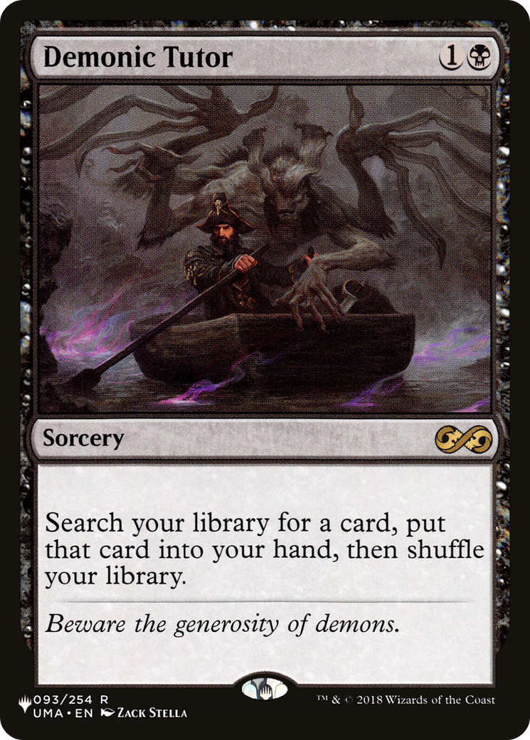 Demonic Tutor (UMA) (LIST-093/254) [Mystery Booster] The List MTG Single Wizards of the Coast