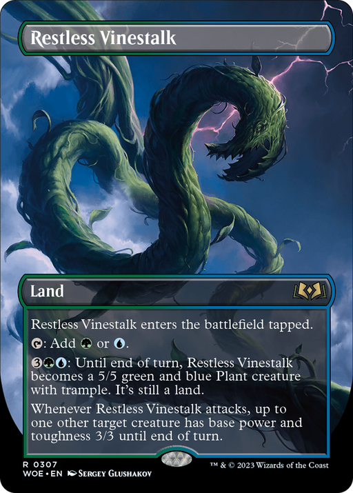 Restless Vinestalk (WOE-307) [Wilds of Eldraine] (Borderless) Foil MTG Single Wizards of the Coast