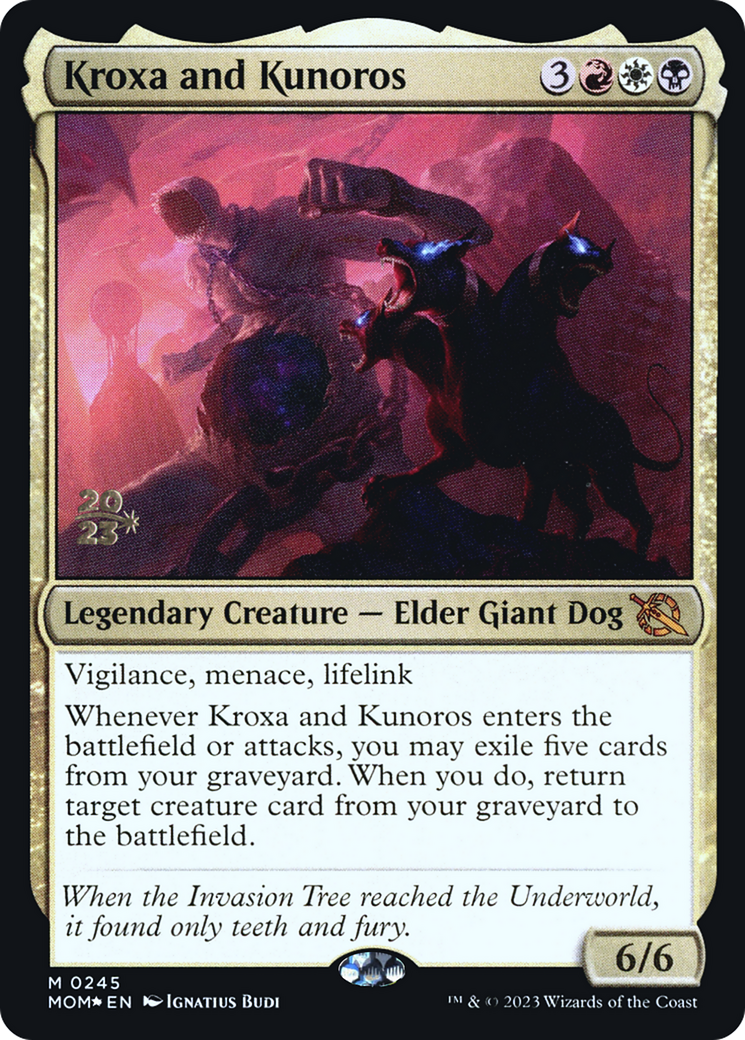 Kroxa and Kunoros (PRE-245S) [March of the Machine Promos] Foil MTG Single Wizards of the Coast