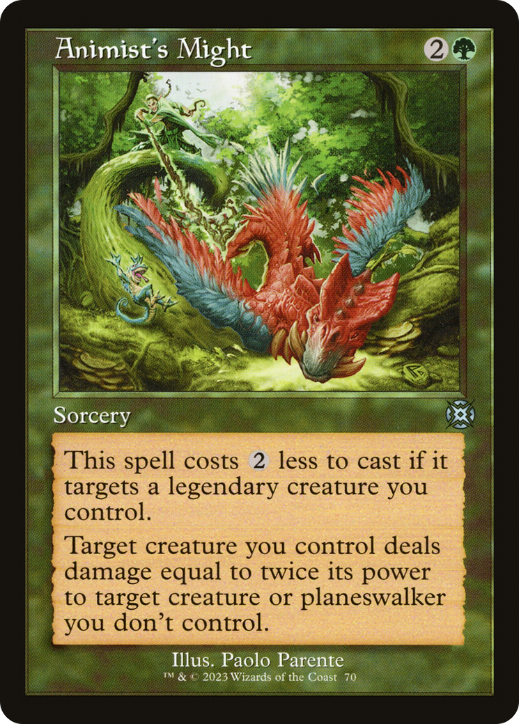 Animist's Might (MAT-070) [March of the Machine: The Aftermath] (Showcase) MTG Single Wizards of the Coast