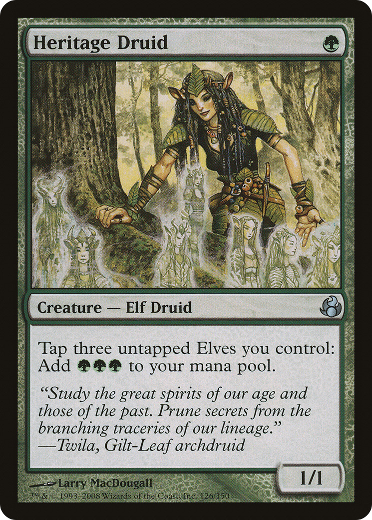 Heritage Druid (MOR-126) [Morningtide] Foil MTG Single Wizards of the Coast