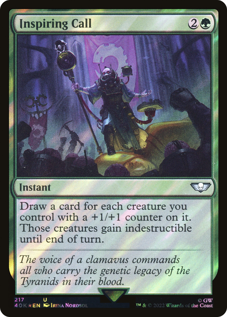 Inspiring Call (40K-217★) [Warhammer 40,000 Commander] Foil MTG Single Wizards of the Coast