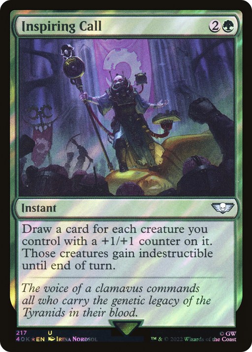 Inspiring Call (40K-217★) [Warhammer 40,000 Commander] Foil MTG Single Wizards of the Coast