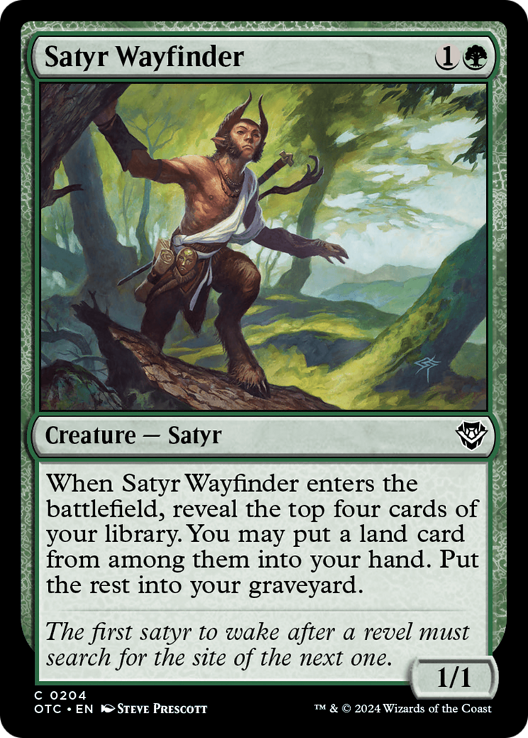 Satyr Wayfinder (OTC-204) [Outlaws of Thunder Junction Commander] MTG Single Wizards of the Coast