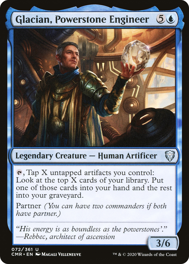 Glacian, Powerstone Engineer (CMR-072) [Commander Legends] MTG Single Wizards of the Coast