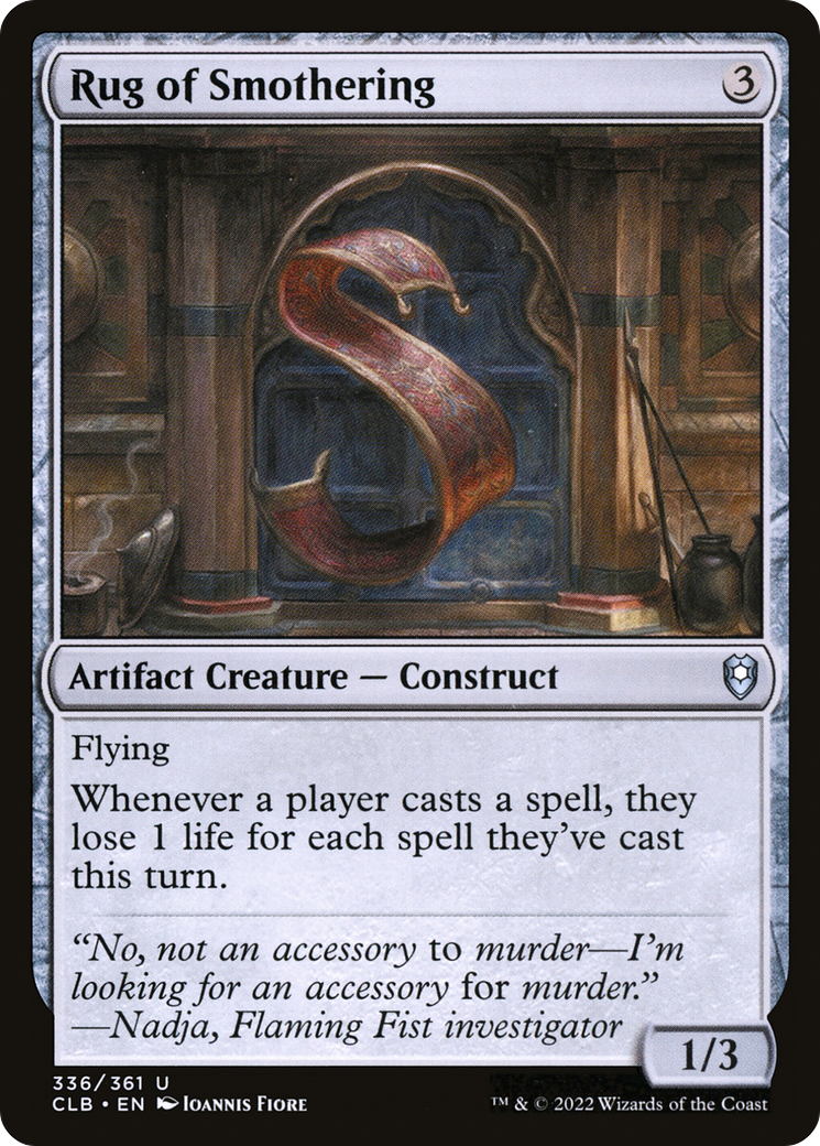 Rug of Smothering (CLB-336) [Commander Legends: Battle for Baldur's Gate] Foil MTG Single Wizards of the Coast