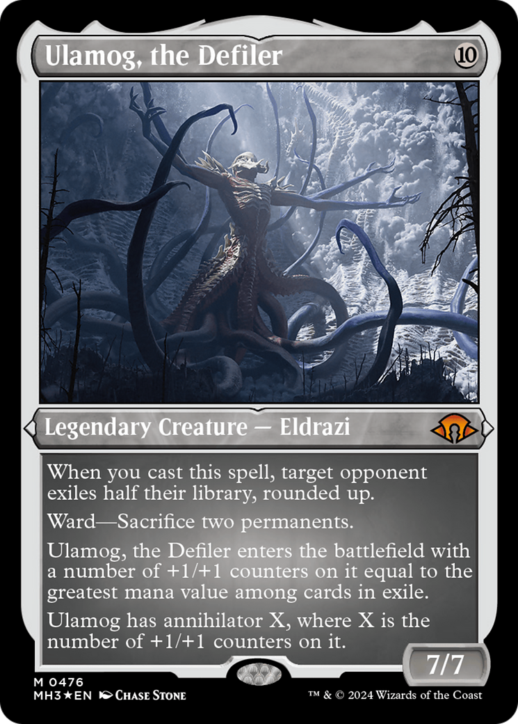 Ulamog, the Defiler (Foil Etched) (MH3-476) [Modern Horizons 3] Foil MTG Single Wizards of the Coast