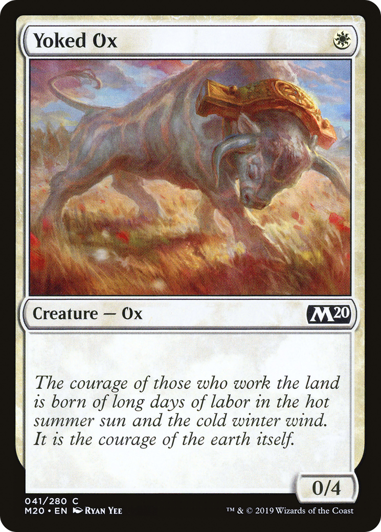 Yoked Ox (M20-041) [Core Set 2020] Foil MTG Single Wizards of the Coast